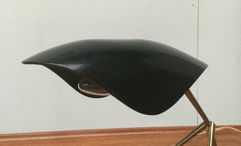 Mid-Century German Acryl and Brass Tripod Table Lamp from Cosack, 1960s, Set of 2