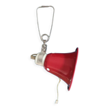 Bedside lamp clamp metal red