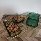Plateau apéritif Arcoroc vert émeraude et doré