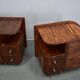 1935s pair of rare Art Deco bedside tables, Czechoslovakia