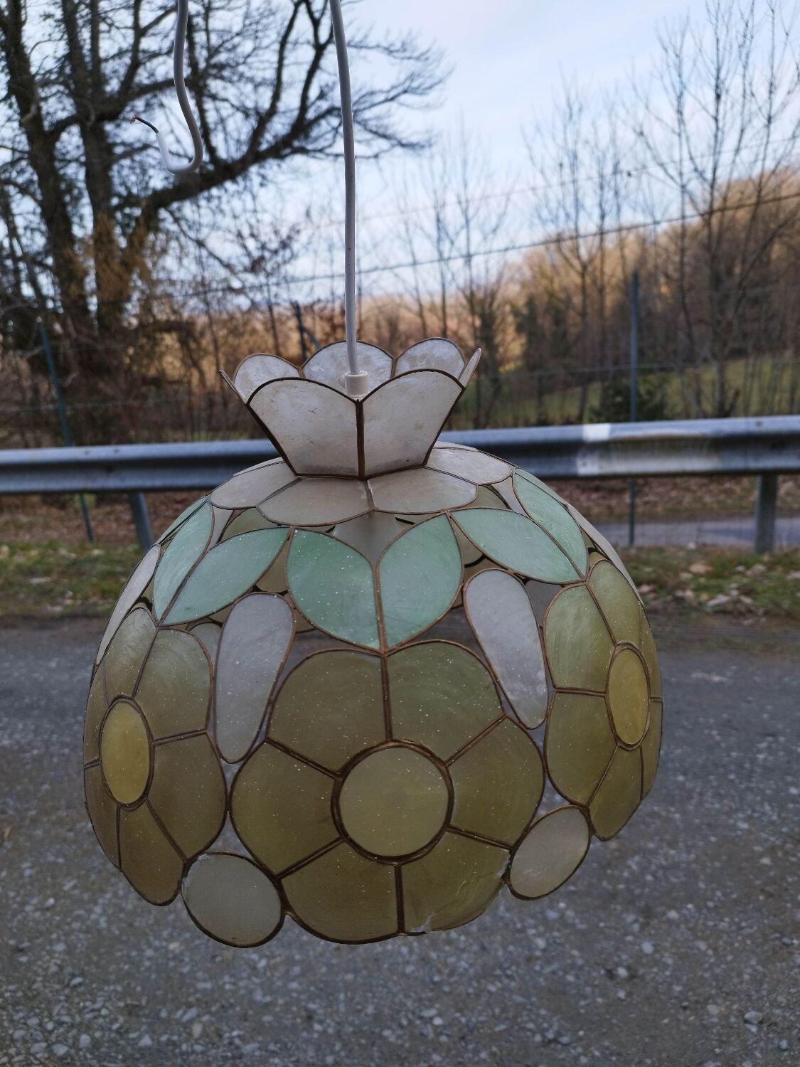 Suspension flower mother-of-pearl large model