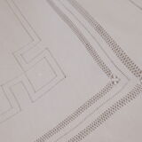 Former embroidered sheet monogram MP embroidery open day row sheets 320 x 200 cm