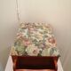 Wooden and fabric footrest with 2 drawers and book rack