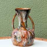 Vallauris vase, enameled ceramic