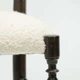 Set of 4 chairs Campanino Chiavari walnut by Fratelli Levaggi 1950