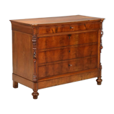 Antique Charles X mahogany commode, Genoa, 19th century