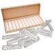 Lot de 12 porte-couteaux doubles vintage en cristal avec boîte