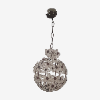 Antique crystal ball chandelier
