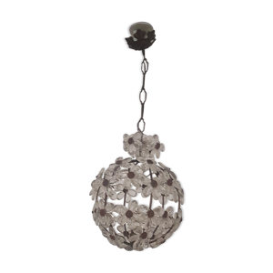 Lustre boule en cristal ancien