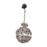 Lustre boule en cristal ancien