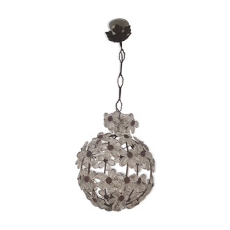 Antique crystal ball chandelier