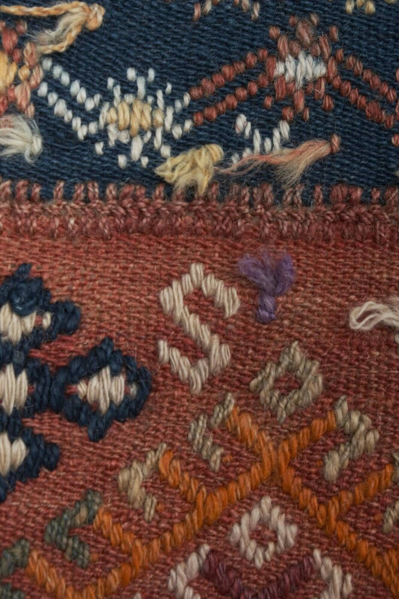 Vintage Turkish kilim handwoven 156x377 cm