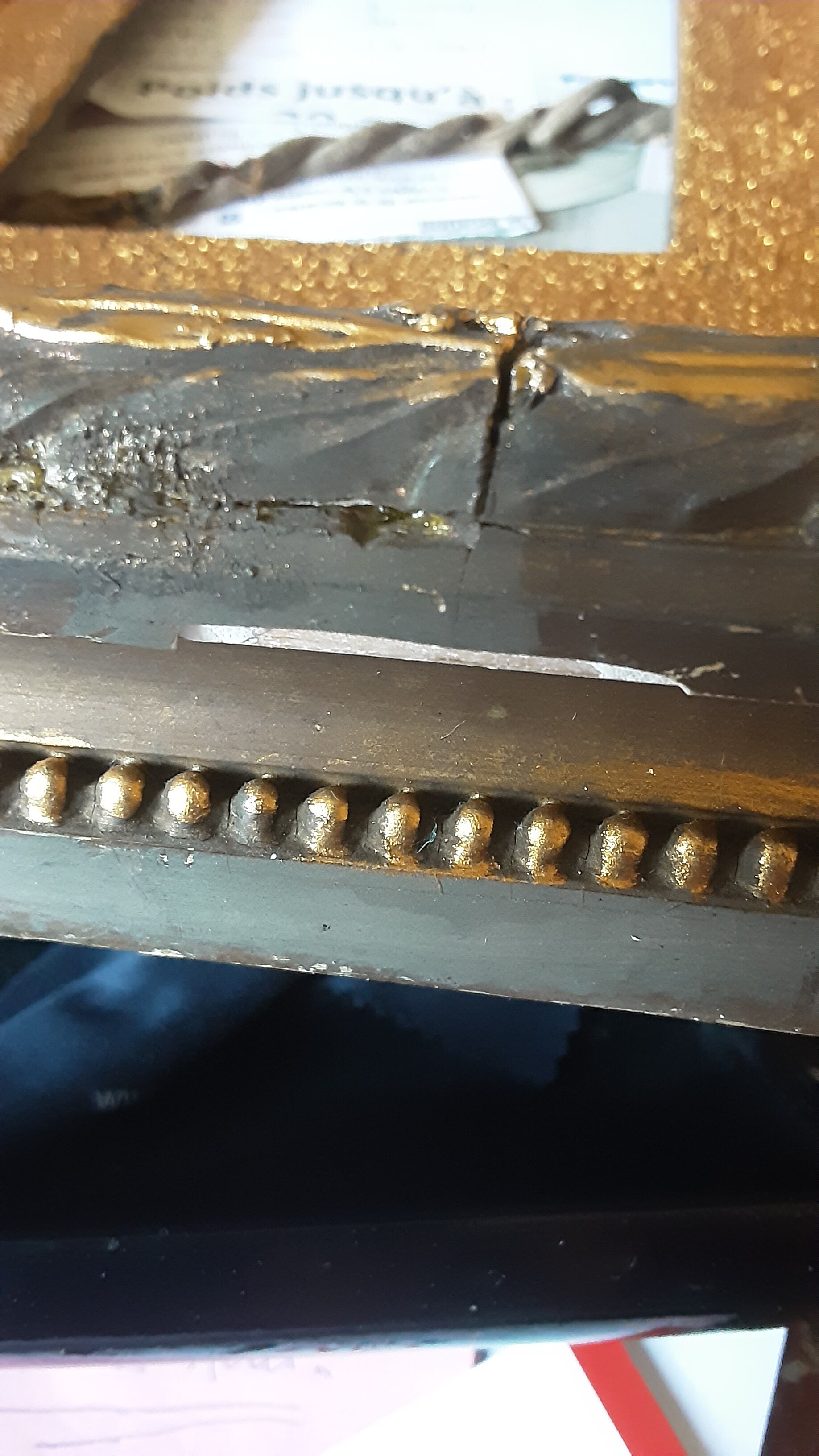 Wood frame and old plaster