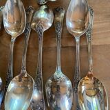 Complete silver metal cutlery housewife for 12 people