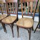 Série de 4 chaises de bistrot cannées vers 1900