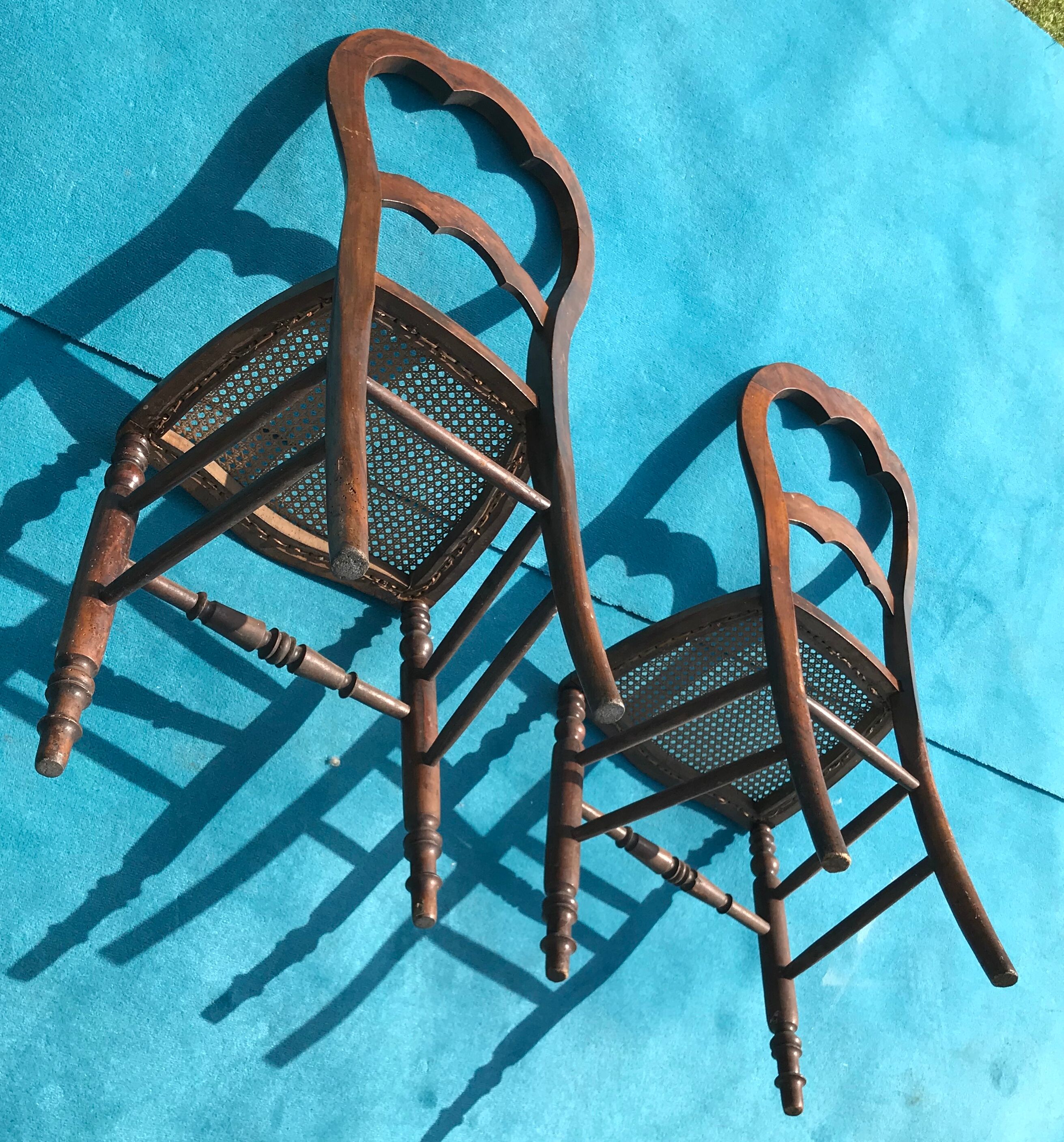 Pair of cane chairs