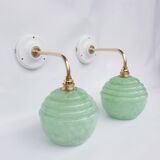Green speckled appliques