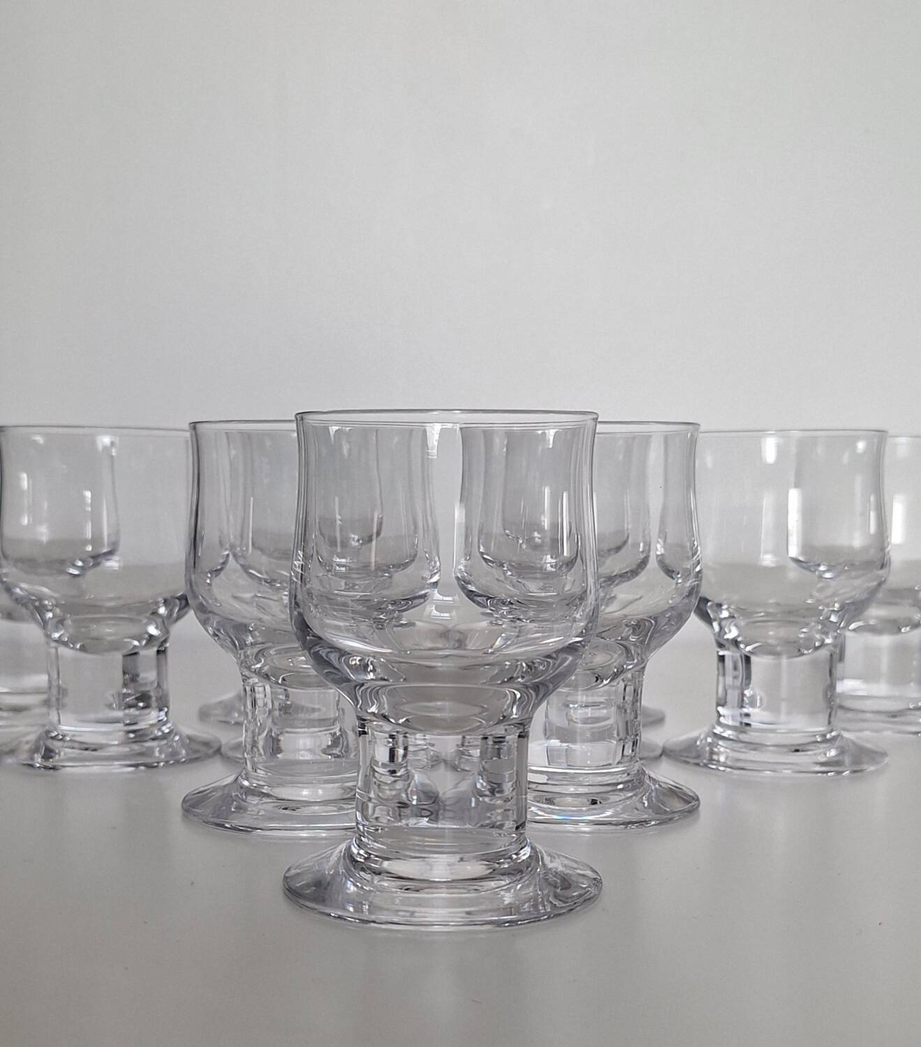 Thick vintage footed glasses