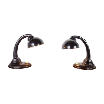 Pair of bakelite 11126 Table Lamps by Eric Kirkman Cole, 1930s