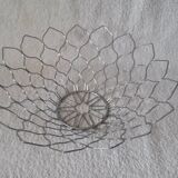Fruit basket in chrome metal