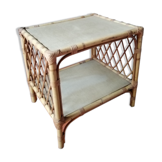 Bamboo rattan wooden coffee table