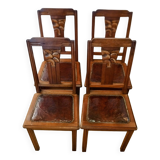 Set of 4 restored Art deco chairs