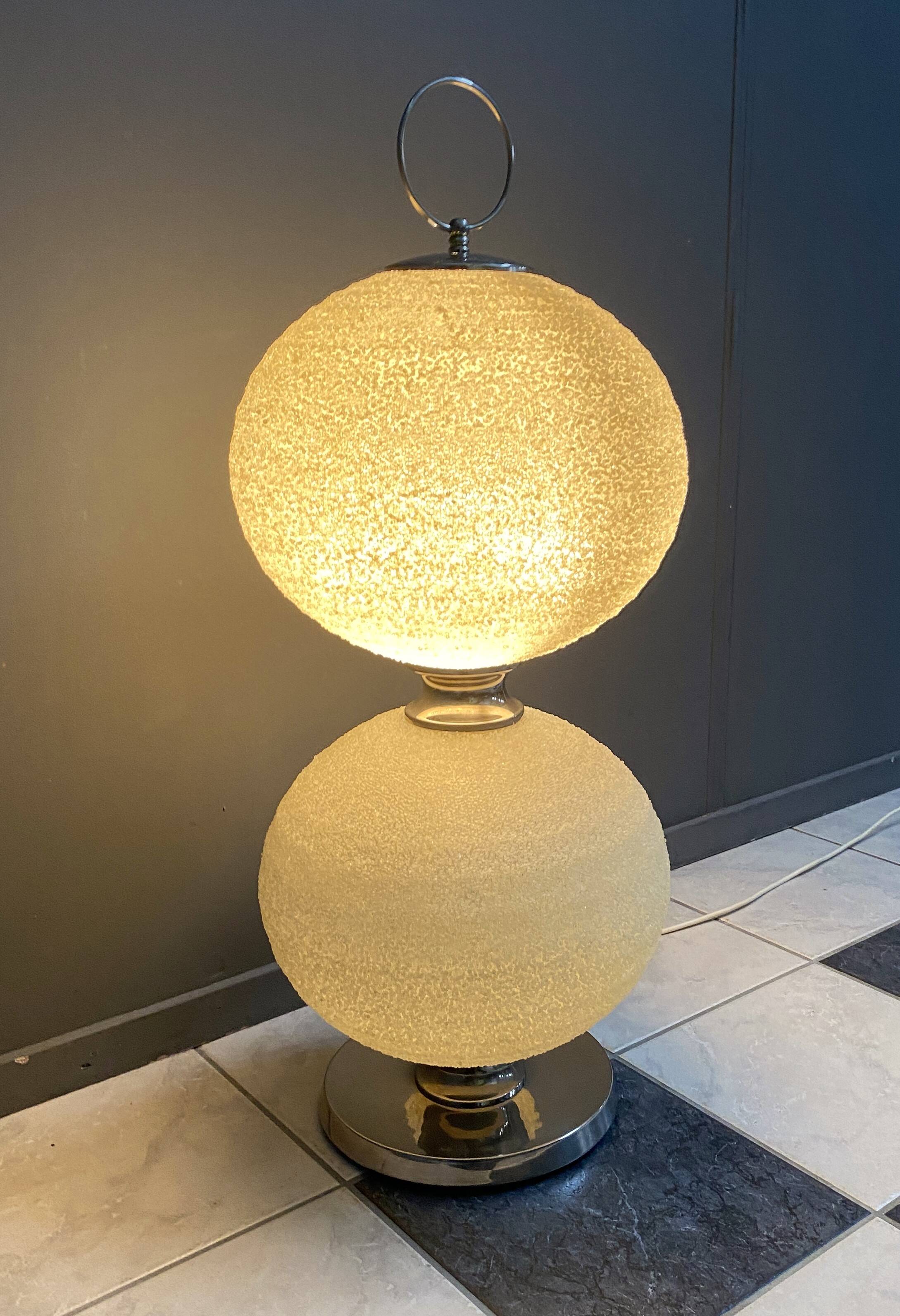 Sugarball double-light floor lamp by John and Sylvia Reid for Rotaflex