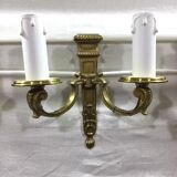 Set of 3 bronze wall lamps Louis XVI style