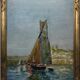 Old painting, sailboat, signed lower right, 70s/80s