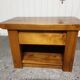Pair of elm bedside tables Luigi Gorgoni 1980