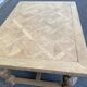 Art Deco monastery dining table, extendable, stripped in solid oak 230.