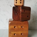 Carved wood dice