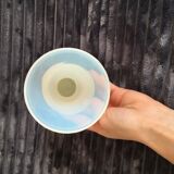 Glass design vase in matte opalescent white glass