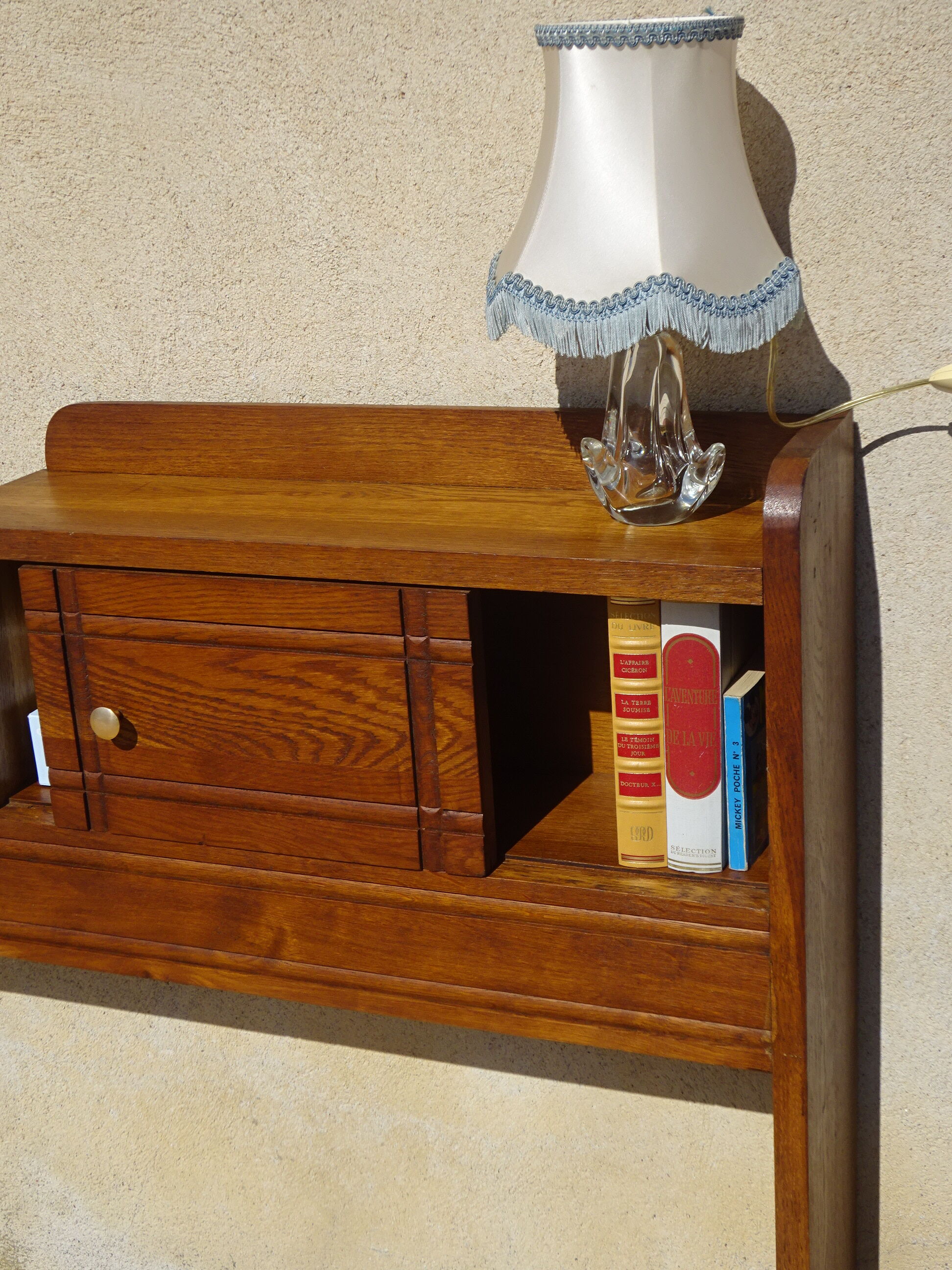 Cozy oak with sliding doors and mirror, art deco era