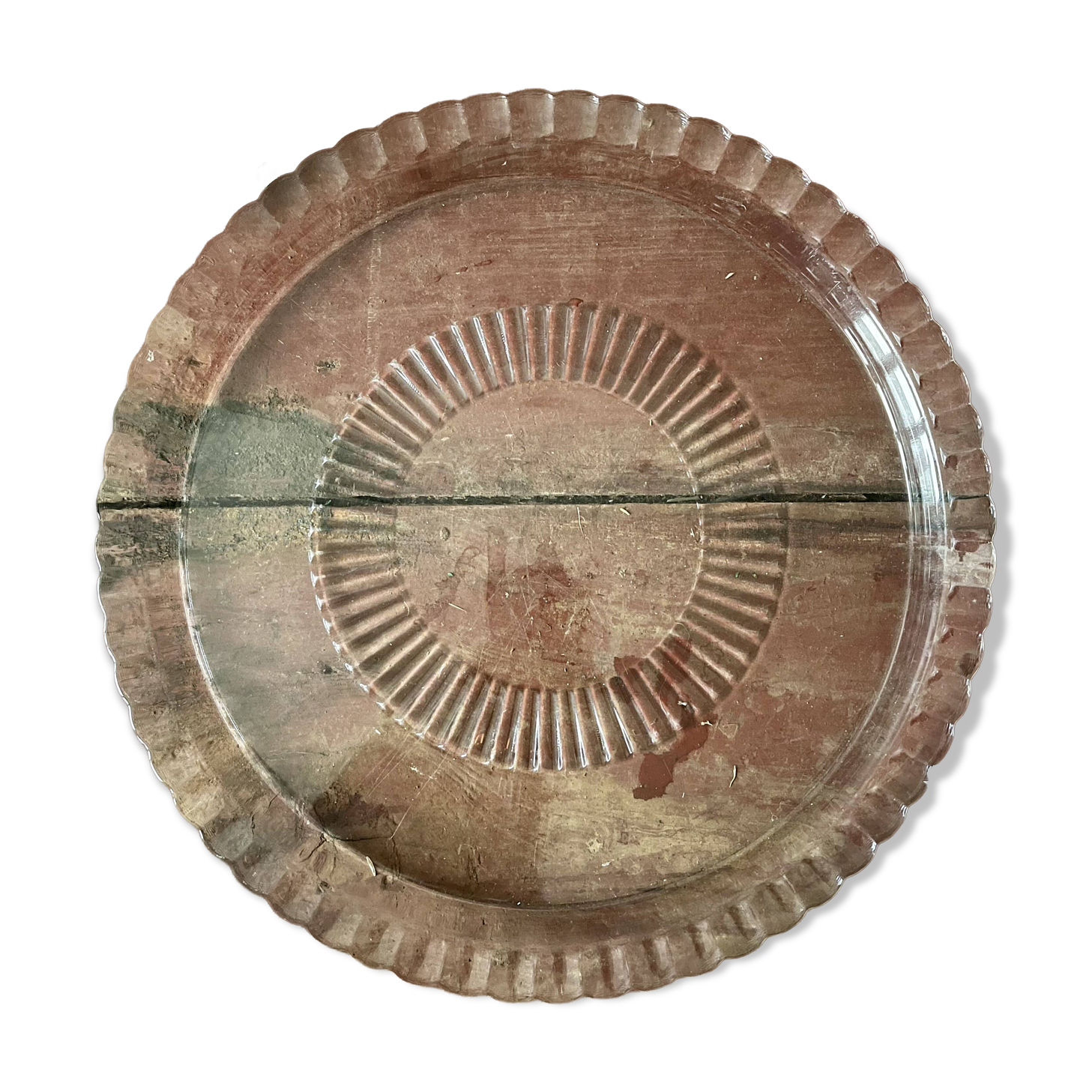 Large round daisy pie dish