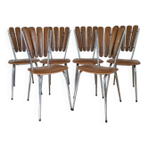 Suite de 6 chaises "Pétales" circa 1970