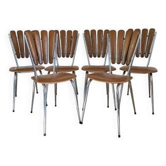 Suite de 6 chaises "Pétales" circa 1970