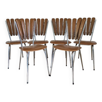 Suite of 6 “Petals” chairs circa 1970
