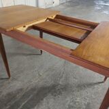 Scandinavian teak table with built-in extension
