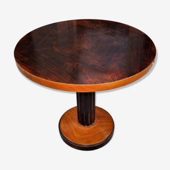 Pedestal table in rosewood and mahogany 1930s