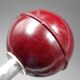 Two hooks in red bakelite and metal - around 1950