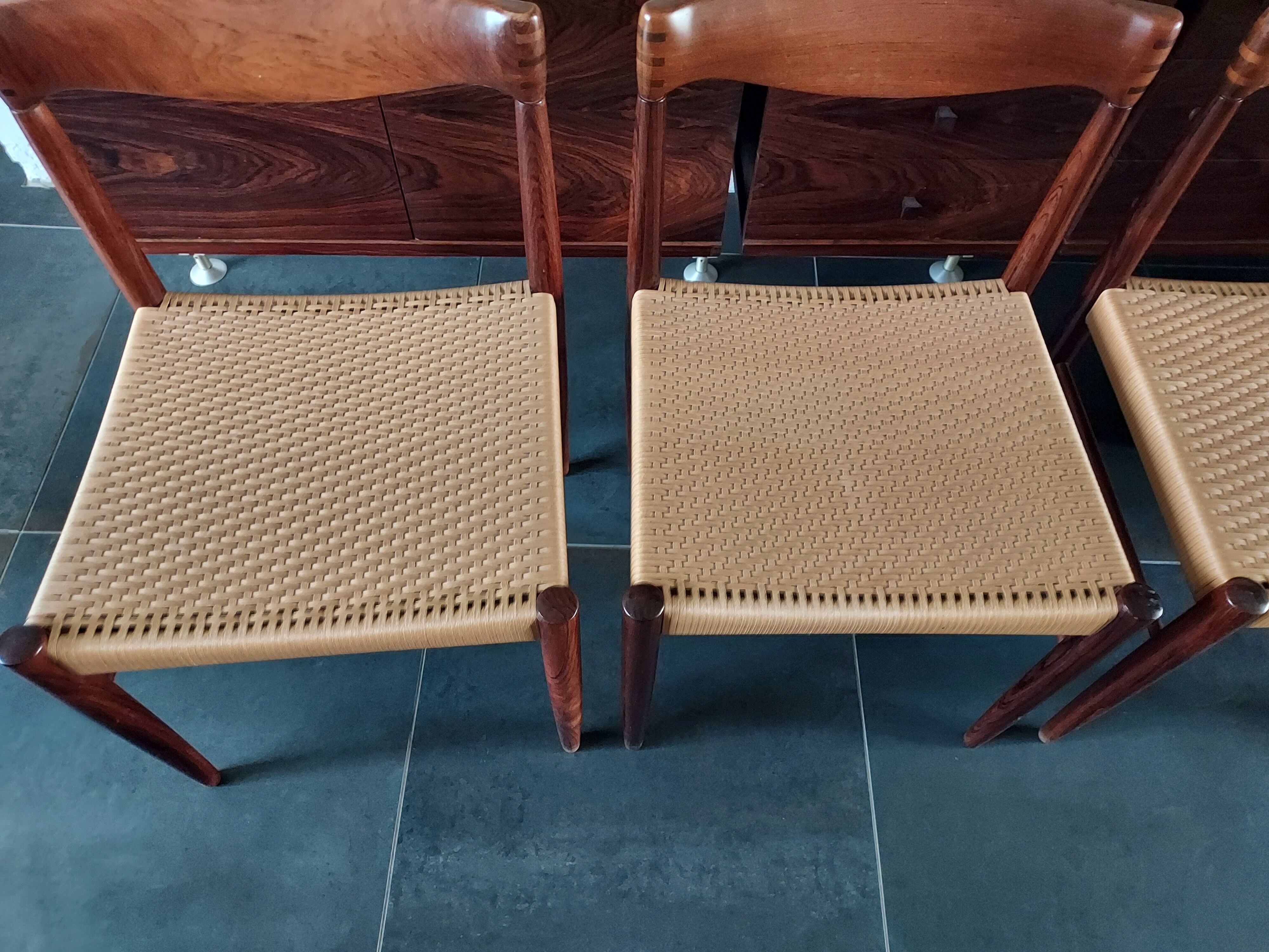 Danish rosewood chairs H.W Klein