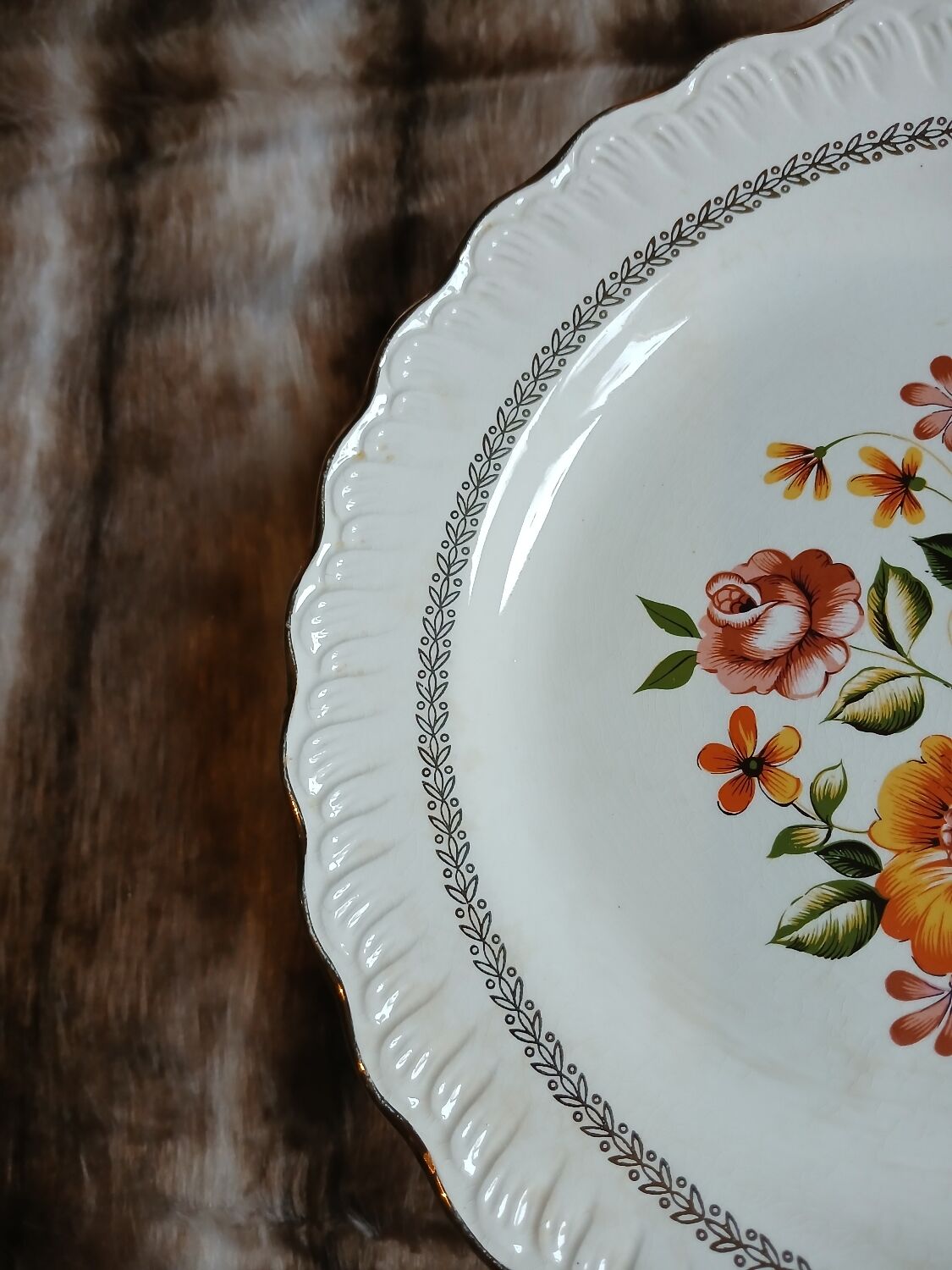 12 antique flat plates "Capri"