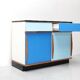 Willy Van Der Meeren, Blue Two-Tone Kitchen Cabinet for Tubax