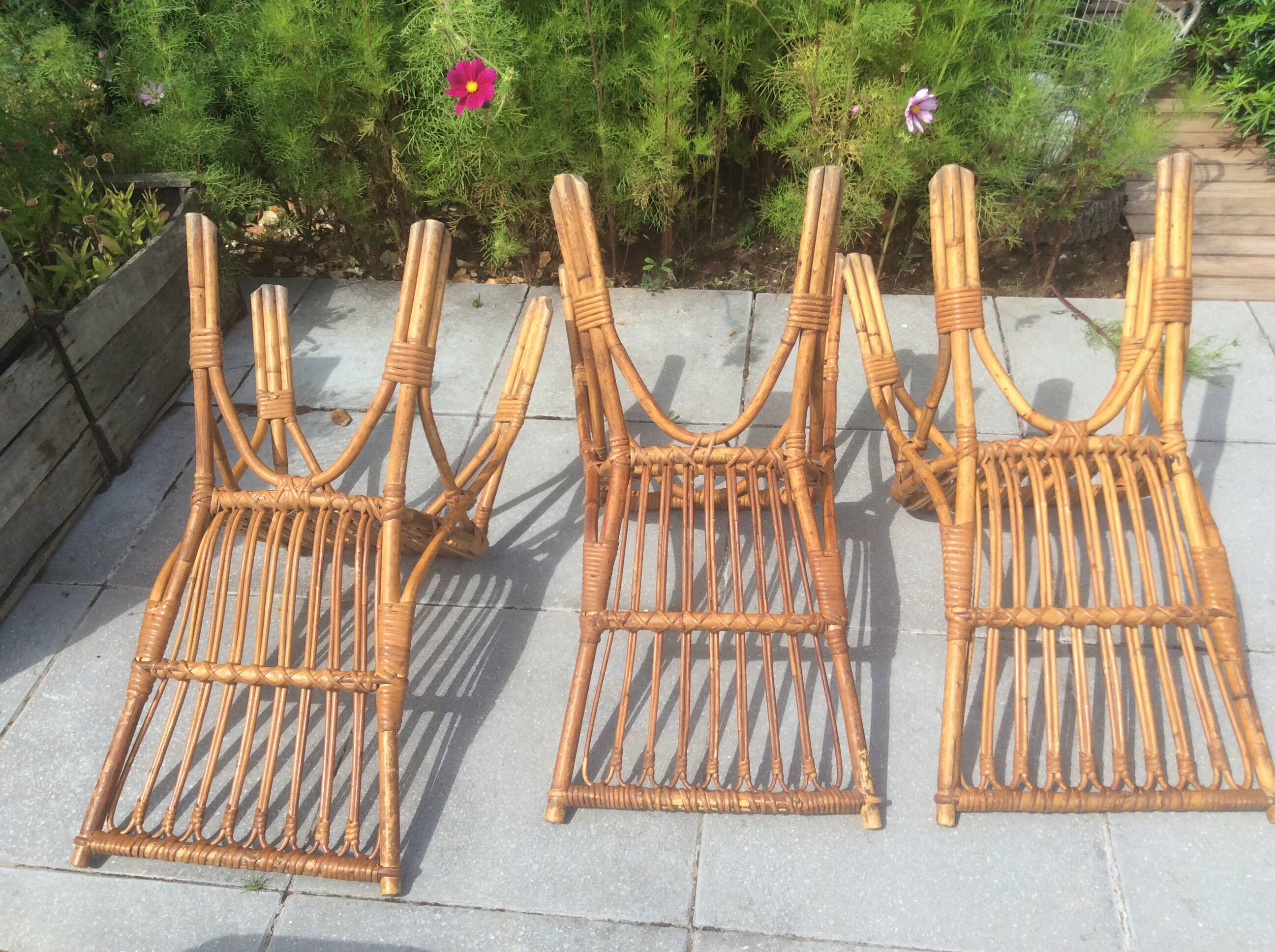 6 rattan chairs