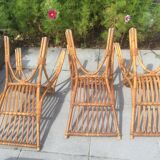 6 rattan chairs