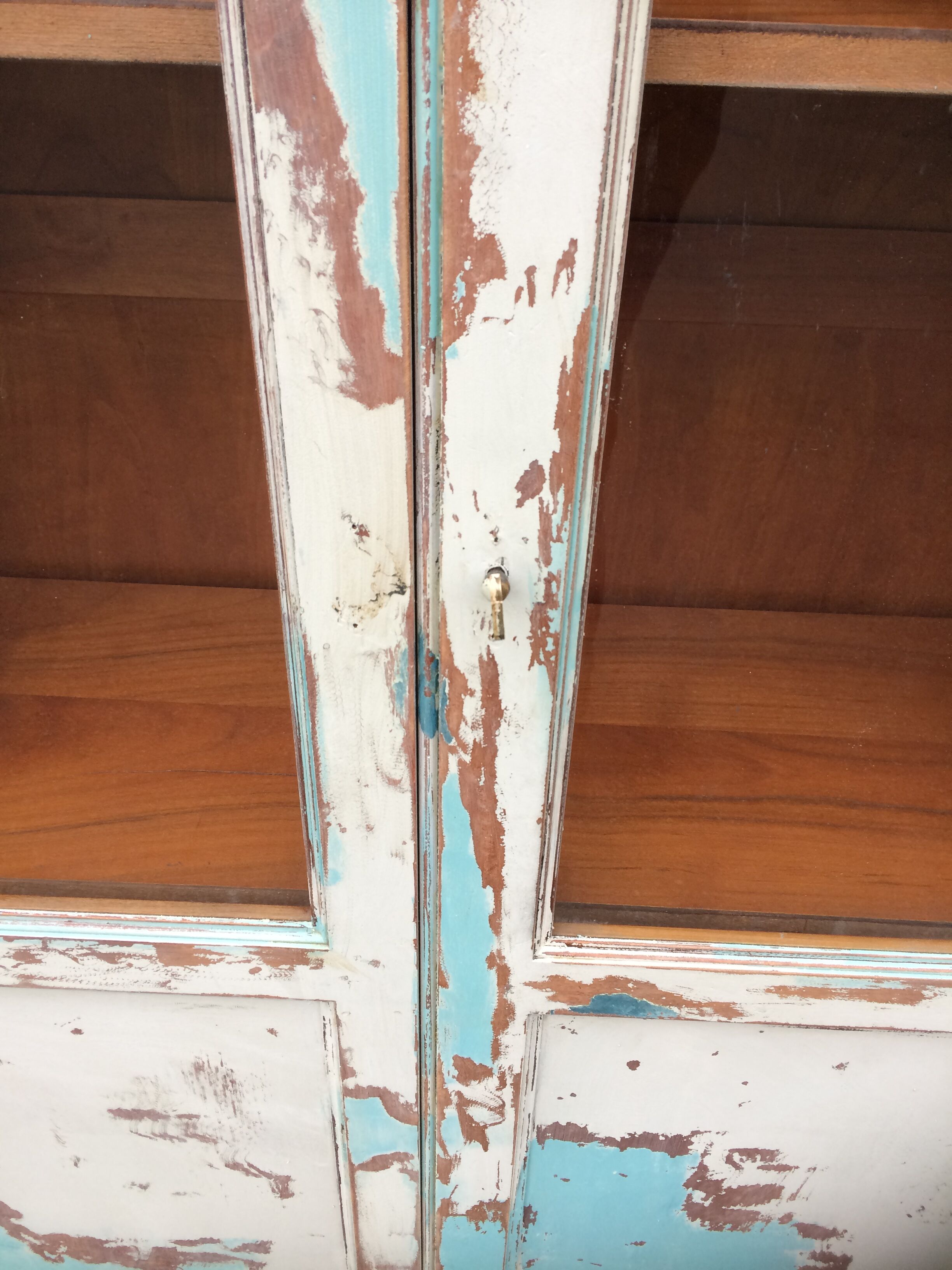 Old showcase beautiful patina