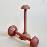 Pair of antique wooden hat stands