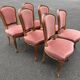 4 x Chaises Louis XV tissu + 2