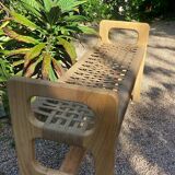 Oak and Danish rope bench